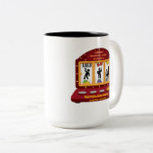 スウィーニーファミリー私たちは煙とギャンブルコーヒーマグを飲む ツートーンマグカップ (正面右)