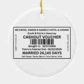 スウィーニー家族記念クリスマスオーナメント セラミックオーナメント (裏面)