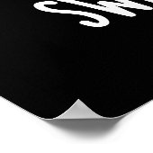 スウィープおもしろいポテトサツマイモプンダークBG ポスター (角)