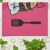 スウェおもしろいーディシェフ キッチンタオル (折り畳み)