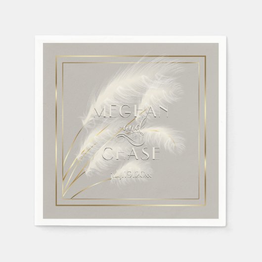 スウェイングパンパスグラス スタンダードカクテルナプキン (正面)