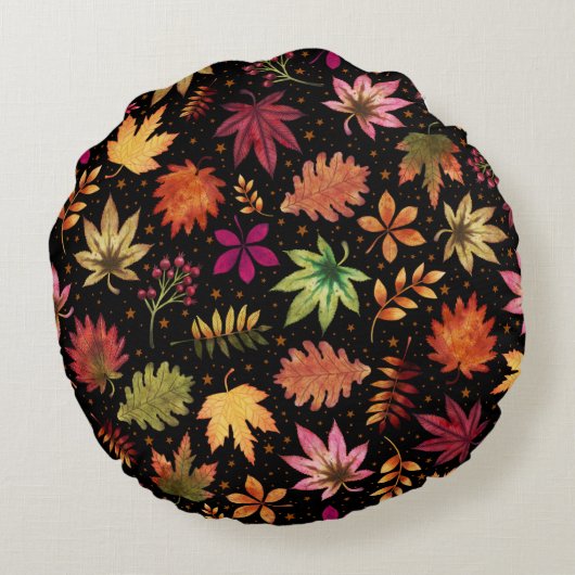 スウェザーウェザーウェザーオータム紅葉リース ラウンドクッション (裏面)