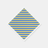 スウェストライプーデン語の青と黄色 スタンダードカクテルナプキン (角)