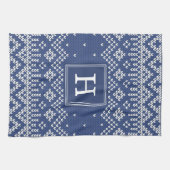 スウェター ウェザー | モノグラム ホリデー キッチンタオル (横)