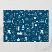 スウェッター ウェザー ベター トゥゲザー クリスマス フォト 箔シーズンカード (裏面)