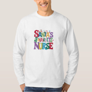 スウェットシャツ、フード付きスウェットシャツ-ナースサンタ Tシャツ