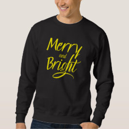 スウェットシャツ:Merry and Bright (黒) スウェットシャツ