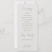 スウェディングプログラム（スワン）| 完全版 招待状 (裏面)