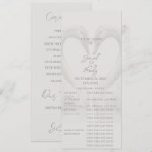 スウェディングプログラム（スワン）| 完全版 招待状 (正面/裏面)