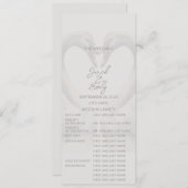 スウェディングプログラム（フル）| スワン 招待状 (正面/裏面)