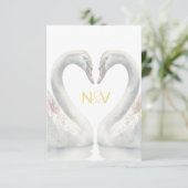 スウェディング ウェディング  RSVP QRコード カード (スタンド正面)