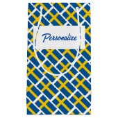 スウェパーソナライズされたーデン国旗を持つ抱き枕 スモールペーパーバッグ (正面)