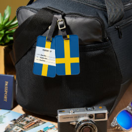 スウェパーソナライズされたーデン荷札の国旗 ラゲッジタグ