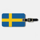 スウェパーソナライズされたーデン荷札の国旗 ラゲッジタグ (正面横)