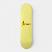 スウェモダンーデンのアートレターマップ国旗の土産 スケートボード (正面)