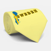 スウェモダンーデンのアートレターマップ国旗の土産 ネクタイ (ロール)