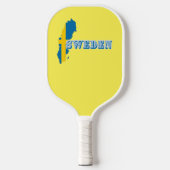 スウェモダンーデンのアートレターマップ国旗の土産 ピックルボールラケット (正面)