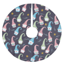 スウェモダンーデン格言のパターンツリースカート ブラッシュドポリエステルツリースカート