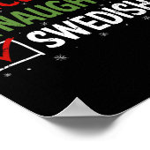 スウェーデいけなンクリスマスパジャマスサンタクロース ポスター (角)