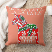 スウェーデおもしろいンクリスマスゴッドジュルダラホースダラホ クッション (ブランケット)
