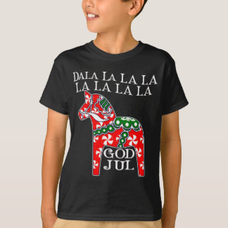 スウェーデおもしろいンクリスマスゴッドジュルダラホースダラホ Tシャツ