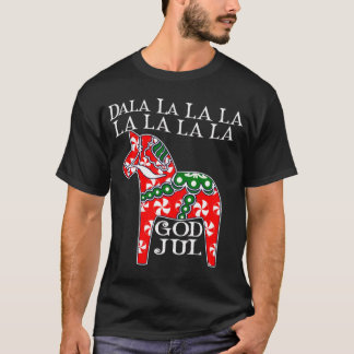 スウェーデおもしろいンクリスマスゴッドジュルダラホースダラホ Tシャツ