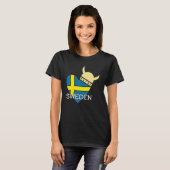 スウェーデンおみやげ男性へ女性 Tシャツ (正面フル)