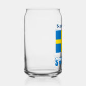 スウェーデンおよびスウェーデン国旗の青の個人設定 ガラス缶 (右)