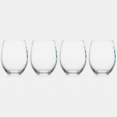 スウェーデンおよびスウェーデン国旗の青の個人設定 ステムなしワイングラス (右)