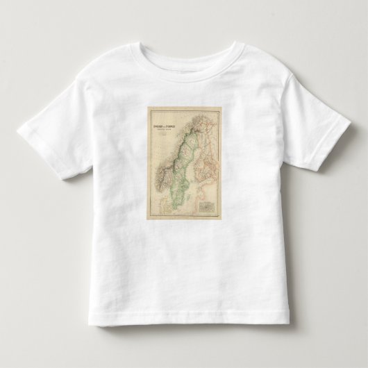 スウェーデンおよびノルウェー7 トドラーTシャツ (正面)
