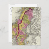 スウェーデンおよびノルウェー ポストカード (正面/裏面)