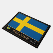 スウェーデンとスウェーデンのフラグハウスマット/スポーツウェルカム ドアマット (アングル)