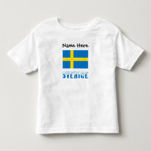 スウェーデンとスウェーデンの旗カスタマイズ商品 トドラーTシャツ
