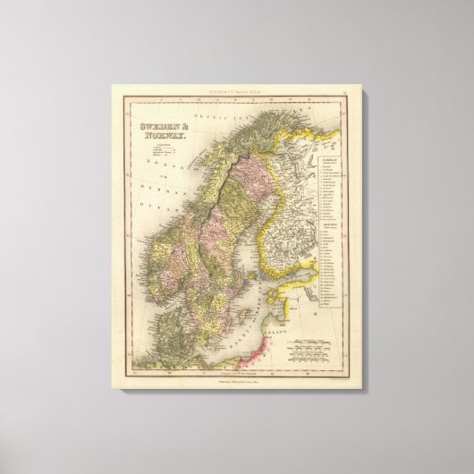 スウェーデンとノルウェー5 キャンバスプリント (正面)