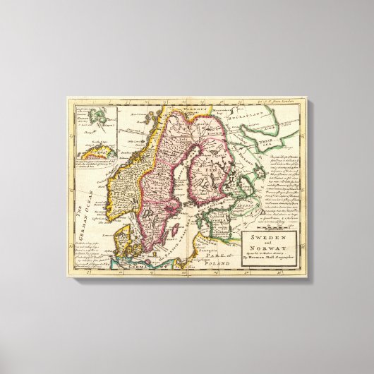 スウェーデンとノルウェー7 キャンバスプリント (正面)