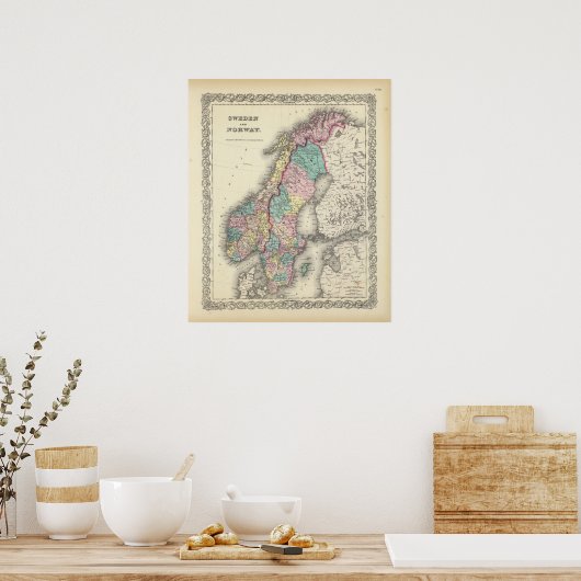 スウェーデンとノルウェー ポスター (キッチン)