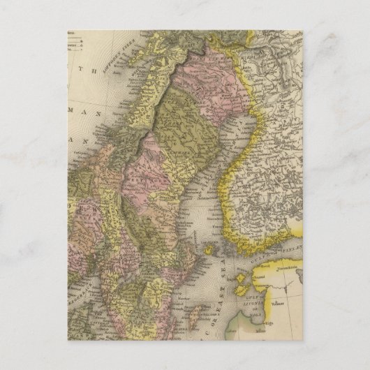 スウェーデンとノルウェー ポストカード (正面)