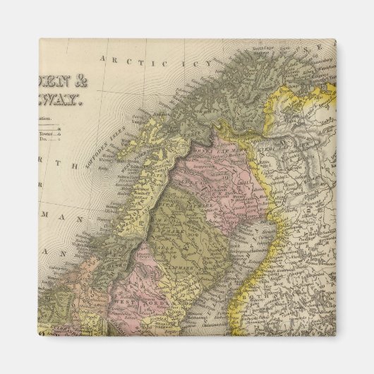 スウェーデンとノルウェー マグネット (正面)