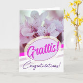 スウェーデンのお祝いカード/グラティス・コート カード (黄色い花)