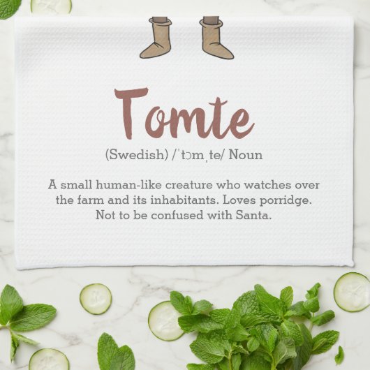 スウェーデンのかわいい留格言定義 キッチンタオル (折り畳み)