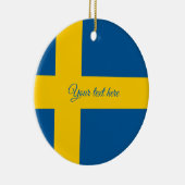 スウェーデンのためのスウェーデンの旗のクリスマスツリーのオーナメント セラミックオーナメント (右)