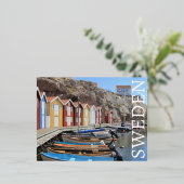 スウェーデンのはがき 箔シーズンポストカード (立ち正面)