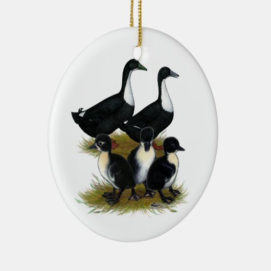 スウェーデンのアヒル家族 セラミックオーナメント (右)