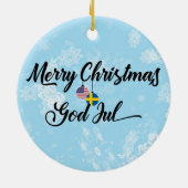 スウェーデンのアメリカの休日の装飾、神7月 セラミックオーナメント (裏面)