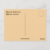 スウェーデンのウプサラ大聖堂 ポストカード (裏面)