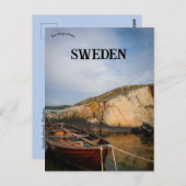 スウェーデンのオンドストランドのボート ポストカード (正面/裏面)