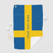 スウェーデンのカスタムなゴルフをするギフトのスウェーデンの旗 ゴルフタオル (インサイチュ)