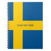 スウェーデンのカスタムな螺線形ノートのスウェーデンの旗 ノートブック (正面)