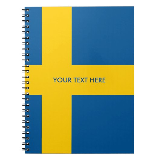 スウェーデンのカスタムな螺線形ノートのスウェーデンの旗 ノートブック (正面)