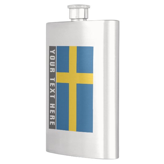 スウェーデンのカスタムな飲み物のフラスコのギフトのスウェーデンの旗 フラスク (左)